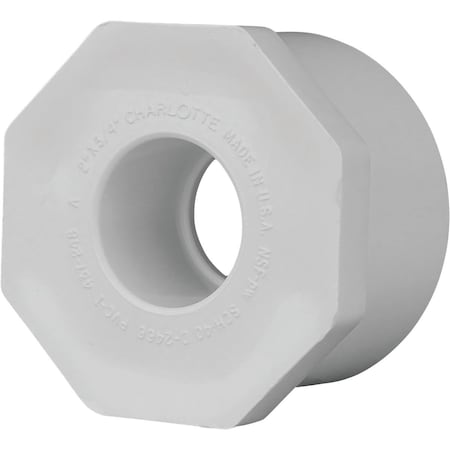 Charlotte Pipe And Foundry 2 In. SPG x 3/4 In. Slip Schedule 40 PVC Bushing PVC 02107 1275HA